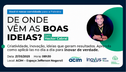 Palestra: de onde vem as boas ideias?