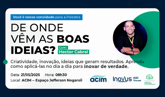 Palestra: de onde vem as boas ideias?