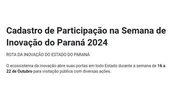 Seja parte da rota de inovação de Maringá 2024